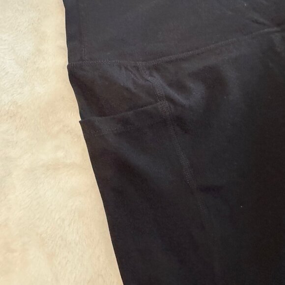 Copyleaf NWT Black Crossover Waisted Flared Legging Yoga Pants Size M - Picture 6 of 14